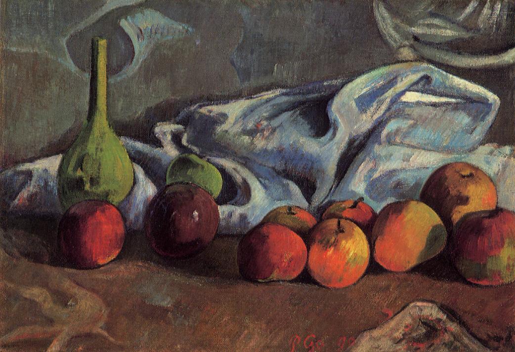 Still Life with Apples and Green Vase - Paul Gauguin Painting